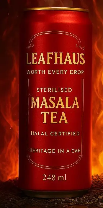 Leafhaus Original Masala Tea Canned Drink - Halal Certified Malaysia